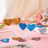 Beadthoven DIY 5 Pairs Glitter Heart Acrylic Dangle Earring Making