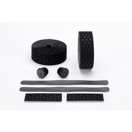 BBB Cycling RoyalRibbon Gel Handlebar Tape Road Bike Shock Absorbing Grip Tape Includes End Tape and Handlebar Plugs Black BHT-18