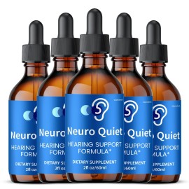 NeuroQuiet Liquid Supplement, Hearing and Ear Health, Neuro Quiet (5 Pack)