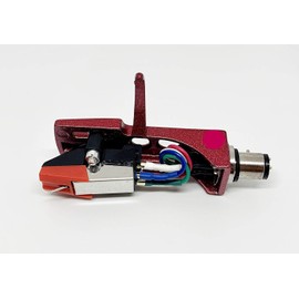 ReadyWired Turntable Red Headshell with Cartridge Stylus for Technics SL-Q2, SL-Q202, SL-Q2K, SL-Q3, SL-Q303, SL-Q33, SL-Q33K, SL-Q3K, SL-H302