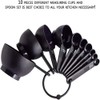 Measuring Cups and Spoons Set 10 Pieces, Durable Plastic Kitchen