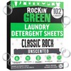 Rockin' Green Travel Laundry Detergent Sheets Unscented - Mess-Free Laundry