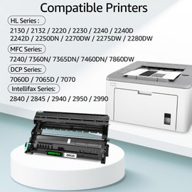 greencycle 2 Pack DR420 Drum Unit Compatible for Brother DR-420 for HL-2270DW HL-2280DW HL-2240 MFC-7360N MFC-7860DW DCP-7065DN Intellifax 2840 Laser Printer (High Yield,Without Toner)