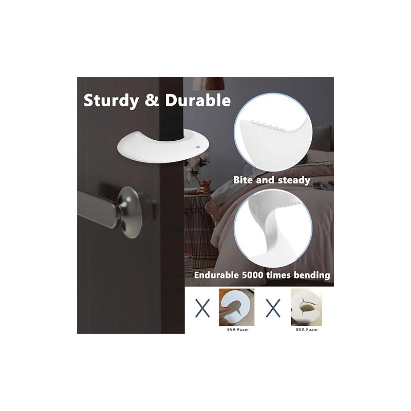 Neobay Protector de Puerta contra Pellizcos y Tope para Puertas,
