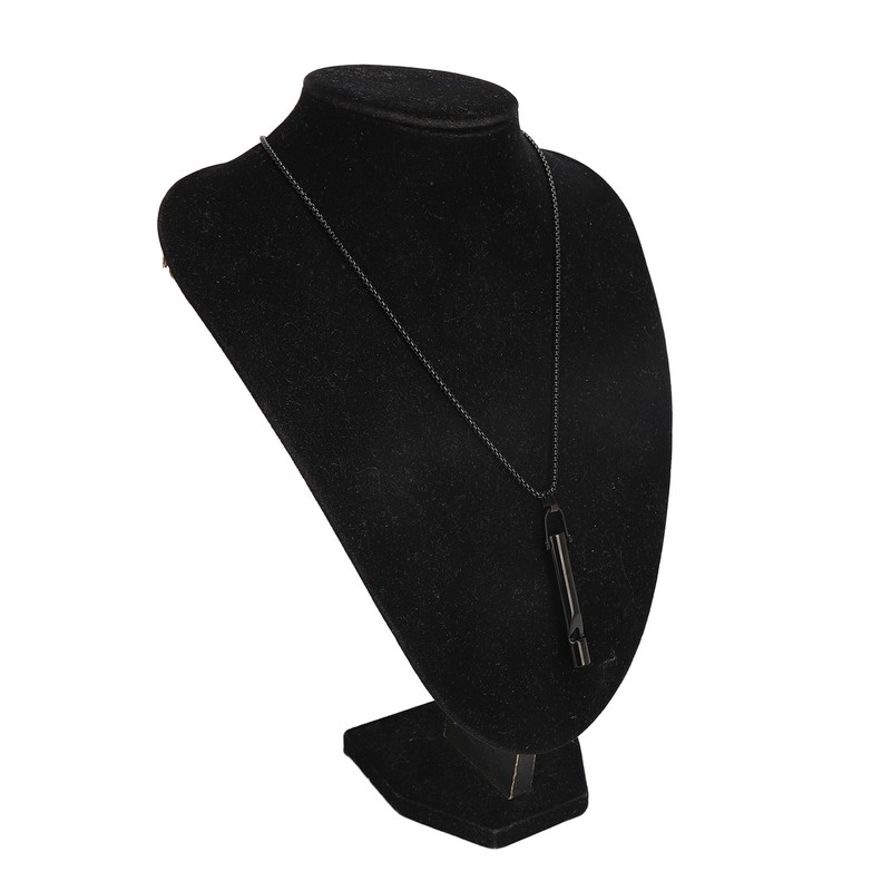 Whistle Pedant Necklace Reduce Anxiety Cylindrical Deep Breathing Stress Relief
