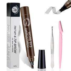 Eyebrow Pencil Microblading Effect, Waterproof Eyebrow Pencil with Micro Fine Tip for Defined Brows, Long-Lasting Makeup and Flawless Make-Up in All Weather