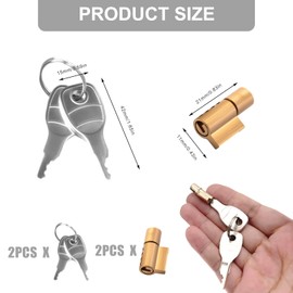Trailer Locks, Pack of 2 Hitch Lock with 4 Keys, Suitable for 50 mm Steel Couplings, Tow Hitch Hitch Lock Compatible with Earth Daxara Maypole Trailer