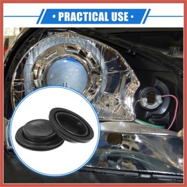 ACROPIX 2 Pcs Car Headlight Housing Dust Seal Cap, 65mm Universal for Aftermarket Headlamp Xenon Light LED Durable Rubber Black Car Parts