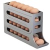 FYUEROPA 28 Egg Holder for Fridge, Auto Rolling Egg Tray,