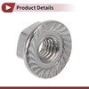 HEROFFIX 5 Pcs M3x0.5 Car Flange Nuts 316 Stainless Steel