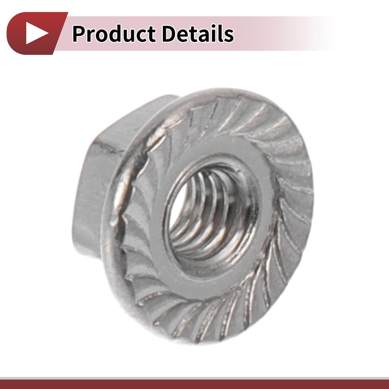 HEROFFIX 5 Pcs M3x0.5 Car Flange Nuts 316 Stainless Steel