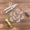 10pcs 1-Hole Steel Gusset, 1 7/8" x 1 7/8" Tall