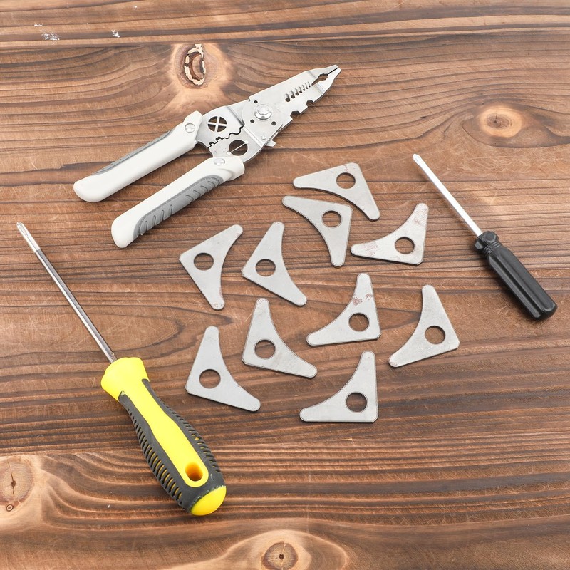 10pcs 1-Hole Steel Gusset, 1 7/8" x 1 7/8" Tall