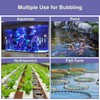 AquaMiracle 2-Pack Aquarium Air Stones 8"x1.25", New Innovative Rubber Air