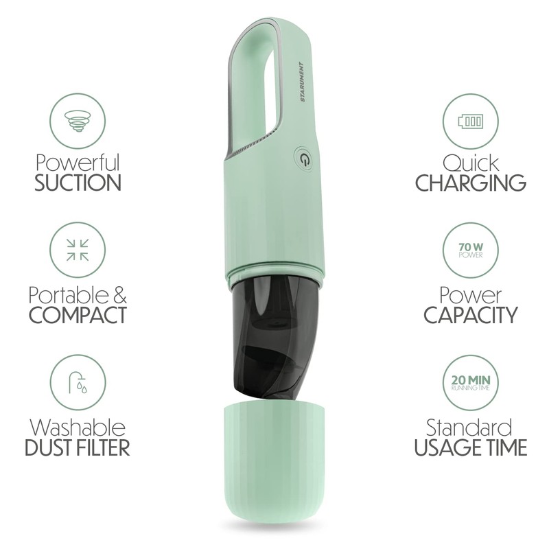 STARUMENT Vacuum Cleaner for Dust, Pet Hair Dirt Home, Car