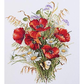 Poppies and Oats Cross Stitch Kit