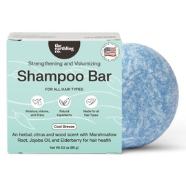 The Earthling Co. Shampoo Bar - Promote Hair Growth, Strengthen & Volumize All Hair Types - Paraben & Sulfate Free formula with Natural, Vegan Ingredients for Dry Hair (Cool Breeze, 3 oz)