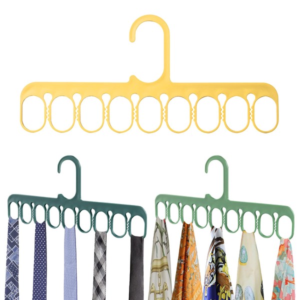 Tie Hanger Rack Scarf Hanger Organiser for Wardrobe Storage Belt Ring Hanger for Men 3Pcs