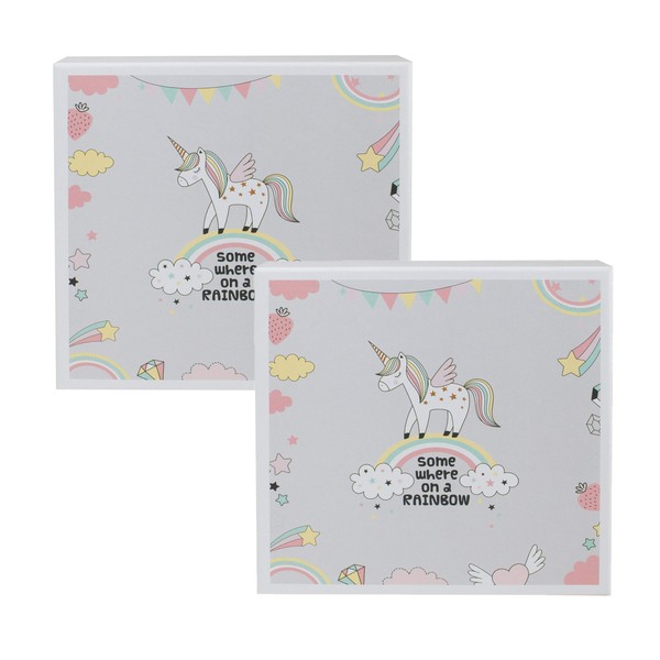 Emartbuy Set of 2 Gift Box, 19 x 19 x