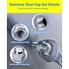 Pack of 15 cap nuts M8, cap nuts M8 stainless