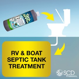 Tank ReVive for RVs and Boats – 1 Liter, Probiotic Sludge & Solid Dissolver, Liquifies Struvite, Cleans Clogged Sensors, Eliminates Toilet & Gray Tank Odors – Safe for People & Pipes by SCD Probiotics