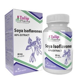 SOYA Isoflavones 80% Extract 120 Capsules, 3rd Party Lab Tested, High Strength Supplement, Gluten and GMO Free