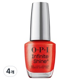 OPI Infinite Shine Gel-Like Nail Polish, ISL 202 SHOCK EM ORANGE, 4 pieces, 15ml / 오피아이 인피니트샤인 젤라이크 매니큐어, ISL 202 SHOCK EM ORANGE, 4개, 15ml