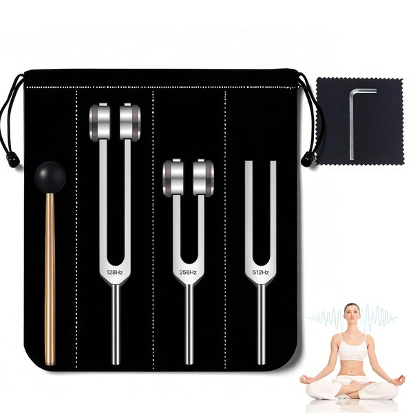 Tuning Forks for Healing Set - 128Hz 256Hz 512Hz Frequency