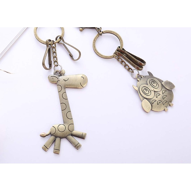 [Black Butterfly] Cute Robot Motif Bronze Color Pair Key Chain