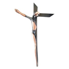 Trinity Church Supply Crucifix with Serpentine Cross Religious Christian Crosseses for Wall, 9.25 Inch Height