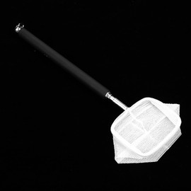 Adjustable Stainless Steel Mini Fishing Net for Shrimp Aquarium Tank 20-57.5cm, Lightweight Portable Accessories for Small Fish, (Square Net)