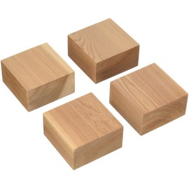 Yamamoto Acoustics Craft BB50/4P BB50-4P Wood Block Base for Large Speakers, Set of 4