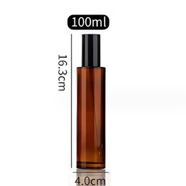 VANTOBEST 2PCS 100ml/3.3oz Empty Amber Glass Spray Bottles Refillable Fine Mist Cosmetic Makeup Essential Oil Aromatherapy Perfume Bottles Containers Storage Jars