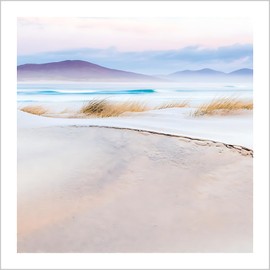 Abacus Cards Birthday/Blank Greeting Card - Blank Card for Men/Women with Sunrise at Seilebost Beach, Isle of Harris, Scotland Design - General Card Suitable for Any Occasion