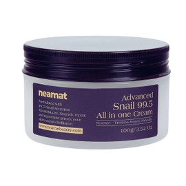 neamat Snail Mucin 99.5% Cream Hydrating Face Moisturizer & Skin Care for Women, Lightweight Daily Cream with Snail Extract, 100ml