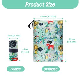 MissBoy Laundry Bags, 2 Pack Waterproof Travel Laundry Bag, Reusable and Washable Dirty Clothes Storage Bag with Zip Closure for Home, Travel, Camping, Caravan, Dormitory, 24"x17"