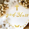 Barri Design God Bless Baptism Wall Decal - Gold Cross