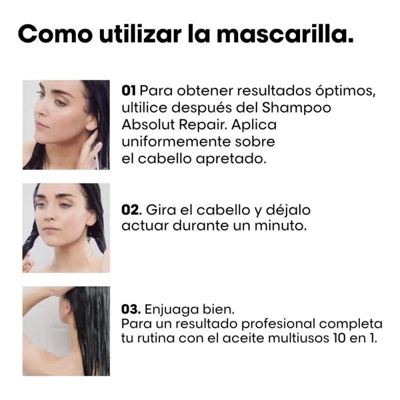 Kit Professionnel Restauración L'oreal Shampoo+mask+oil