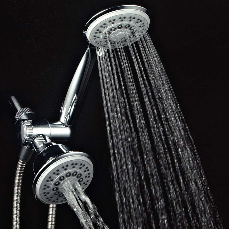 PowerSpa 30-setting G-Style Gray-Face Shower-Head Combo
