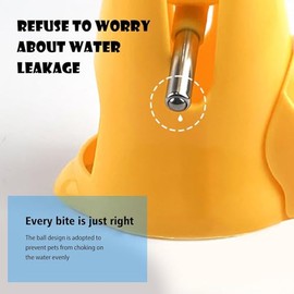 MEISO Bebedero Hamster Botella de Agua Alimentador Automático de Agua, Dispensador de Alimentos para Hámster, Botella de Agua para Hámster, Alimentador para Animales Pequeños (Amarillo)