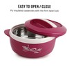 Cello Sapphire Insulated Inner Steel Casserole for Roti, 1250ml, Pink