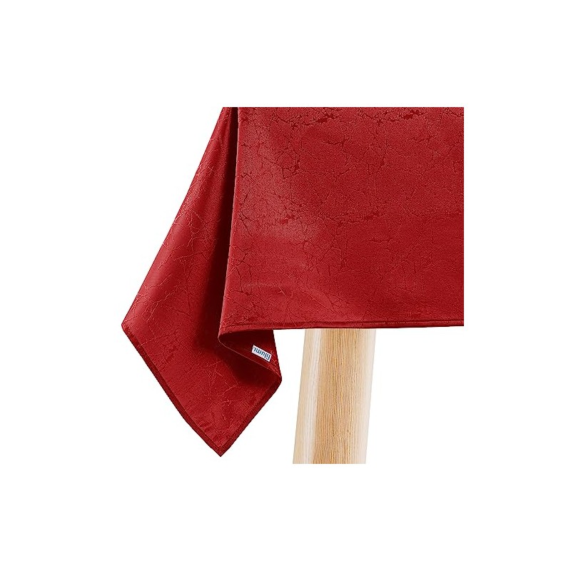Filumi Tablecloth 140 x 180 cm Red Washable for Indoor