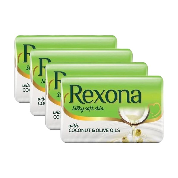4 X Rexona Silky Soft Skin with Cocount & Olive Oils 100g Each
