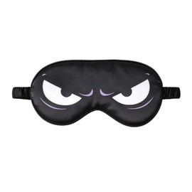 Funny Angry Eyes Cartoon Sleep Mask Satin Light Blocking Eye Cover Soft Blindfold with Adjustable Elastic Strap for Sleep Gag Gift, Dark Glare