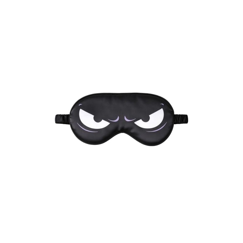 Funny Angry Eyes Cartoon Sleep Mask Satin Light Blocking Eye