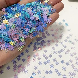 2000 Pieces Snowflakes Party Glitter PVC Confetti for Christmas Table Confetti Glitter for Winter Snowfield Wonderland Xmas Party Supplies DIY Craft Projects Party Decorations