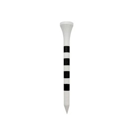 Kaizen Golf Tees Bamboo - Durable, Biodegradable Wooden Golf Tees with Height Markers & Curved Top - White (100, 70 mm)