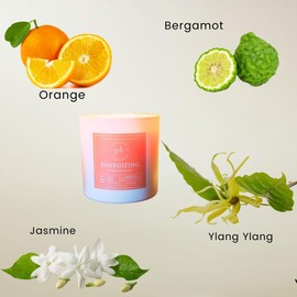 Podaras Home Extra Large Candle – Energizing & Mood Boosting | Orange & Bergamot Ylang Ylang | 14.1 oz (400g) 60 Hours Burn time| Vegan, Clean Burn | Uplift Mood & Confidence