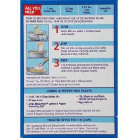 McCormick Golden Dipt Mix Batter Fish & Chips 10 oz (Pack of 8)