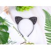 Bonnie Z. Leonardo Leopard Ears Cat Ears Headband Furry Grey